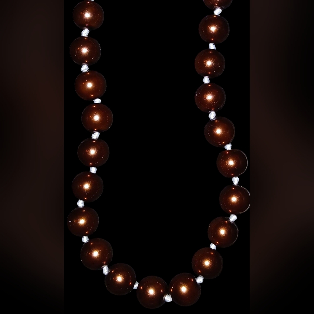 Cholocate Cultured Fresh Water Pearl Necklace